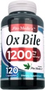 Lab - Bile Salts, Ox Bile, 1200 mg per servering, 120 Caps-Digestive Enzymes Supplement, ox Bile Supplement.
