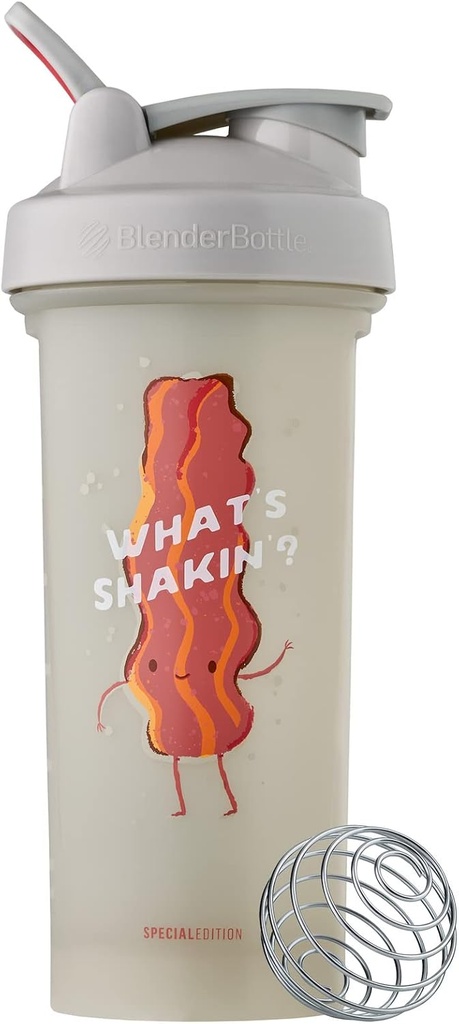 BlenderBottle Just for Fun Classic V2 Shaker Bottle Perfekt för Protein Shakes och Pre Workout, 28-Ounce, Vad är Shakin'