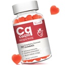 Hög Absorption CoQ10 Gummies 250 mg, Plus Omega-3, vitamin B3 för cellulär energi, hjärna och antioxidant, 5X bättre Absorption Coenzyme Q10 Supplement, Raspberry smaksatt - 60 Cts