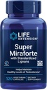Life Extension Super Miraforte med standardiserade Lignans, chrysin, Nettle Root, Muira puama, maca, zink, Fokuserad formel för testosteronfördelar, vegetariska, glutenfri, icke-GMO, 120 kapslar