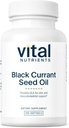 Vital Nutrients - Black Currant Seed Oil - Essential Omega 6 Fatty Acid - Innehåller Gamma Linolenic Acid (GLA) - Cartilage, Joint och Nerve Function Support - 100 Softgels per flaska