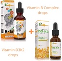 Vitamin B komplexa droppar + Vegan vitamin D3 K2 droppar