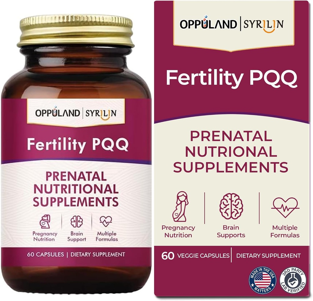 Fertilitet PQQ-Prenatal Nutritional Supplements-Supports Prenatal Health, Graviditet Wellness-60 kapslar