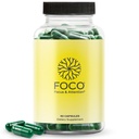 Tänk FOCO Capsules (13+) Natur Fokus Supplement för tonåringar och vuxna - Hjärn Nootropic för koncentration, minne, mental klarhet, kognitiv förbättring Vitaminer - Attention Supplements - 60 kapslar
