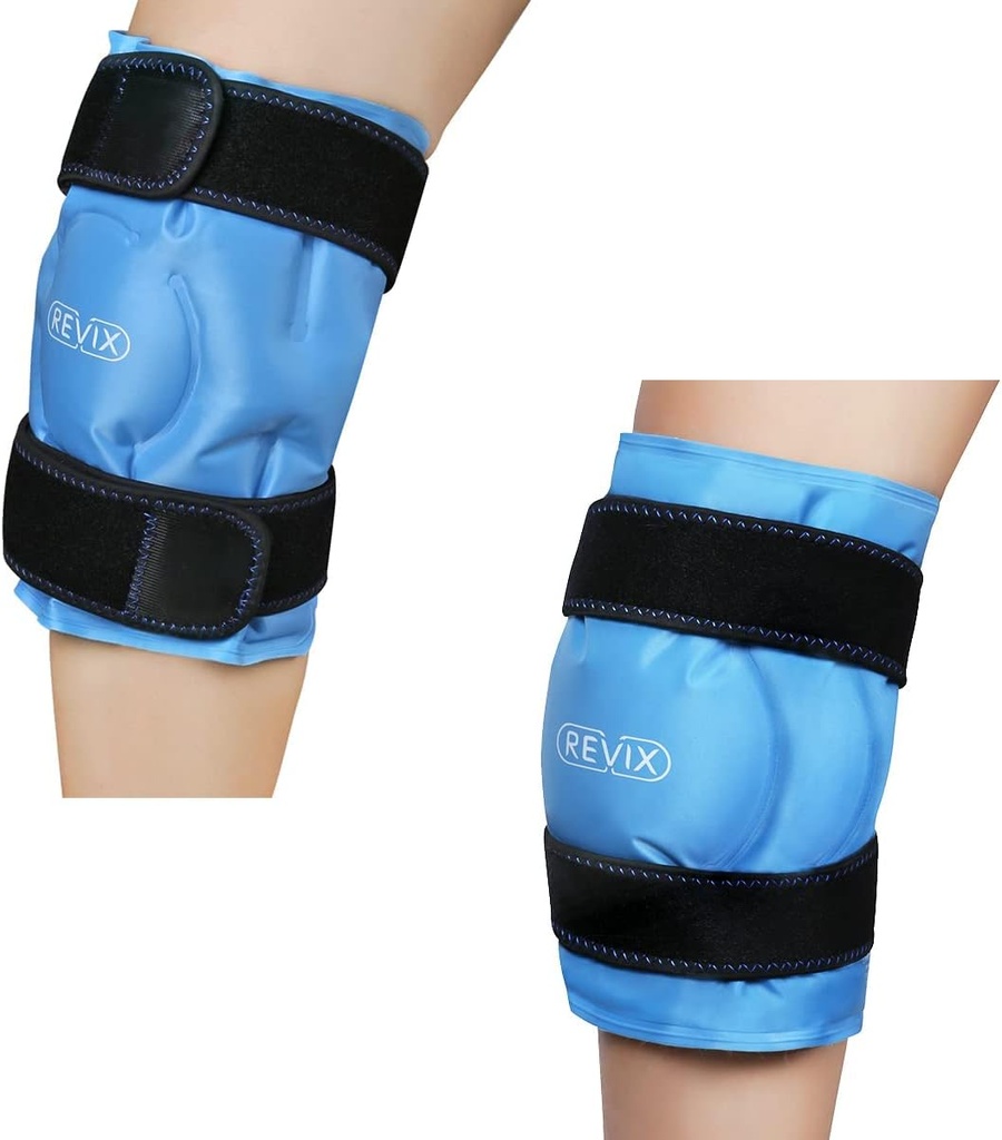 REVIX Ice Pack för Leg Injuries och Knee Pain Relief - Återanvändbar Gel Ice Wrap runt Hela knä efter kirurgi