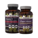 ResVitale Beauty 3 - Skin Care Supplement med Collagen, Keratin & Elastin - 90 Capsules & Collagen Enhance - Beauty Supplement med Hyaluronic Acid & Resveratrol - 60 kapslar