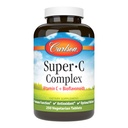 Carlson - Super-C-komplex, vitamin C + Bioflavonoider, immunfunktion och optimal wellness, antioxidant, 250 vegetariska tabletter