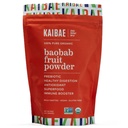 KAIBAE Premium Organic Baobab Powder I Prebiotic Gut Health, Intermittent Fasting, Immunity, Hydration | Vitamin C, polyfenoler, mineraler | Fiber Supplement | 8 uns.
