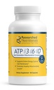 Forskade näringsämnen ATP 360 - Mitokondriella tillskott för att stödja hela energicykeln och cellmembran - kliniskt undersökta ATP-tillskott, hög dos Q10, R-Lipoic Acid & PQQ, 90 kapslar