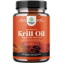 Antarctic Krill Oil 500mg Softgels - Omega 3 Krill Oil Supplement med EPA DHA & Astaxanthin för Brain Joint & Heart - 3rd Party Lab Tested No Gluten GMOs or Fishy Aftertaste (Upp till 8 månaders leverans)