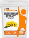 BulkSupplements.com Mullein Leaf Extract - Verbascum Thapsus, Mullein Supplement - Herbal Supplement för Immune Support - Gluten Free, 1g per Servering, 1kg (2,2 lbs) (Pack av 1)