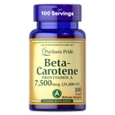 Puritans Pride Beta Carotene Provitamin A 7 500mcg (25,000 IE), Vitamin Supplement för Immune System, Antioxidant och Eye Health Support, 100 Day Supply, 100 Rapid Release Softgels