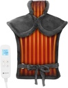 CooCoCo Värme Pad för Back Pain Relief, Födelsedag Gåvor för Pappa Mamma Kvinnor Män, FSA Berättigade objekt, Elektrisk Värme Pad för Neck Shoulders, Auto Off, Moist Värme, 24 "x33", 10ft Cord, Gray