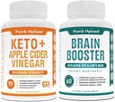 Rent Optimal Premium Keto Pills + Apple Cider Vinegar Capsules med Mother + Premium Brain Supplement - Nootropic Brain Booster för Focus, Clarity, förbättrat minne, koncentration och bättre humör