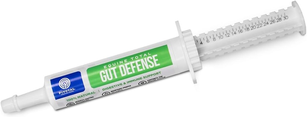 Equine Total Gut Defense - All-Natural Digestive & Immune Support Supplement för hästar - Upprätthåller Ph Levels - Stöder Digestion - 100% naturlig - Tillverkad i USA
