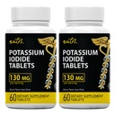 Naturens Fusions kaliumjodid tabletter (Pack av 2) 130 mg - 120 tabletter EXP 10/2032 - YODO Naciente - KI Pills - Yoduro de Potasio