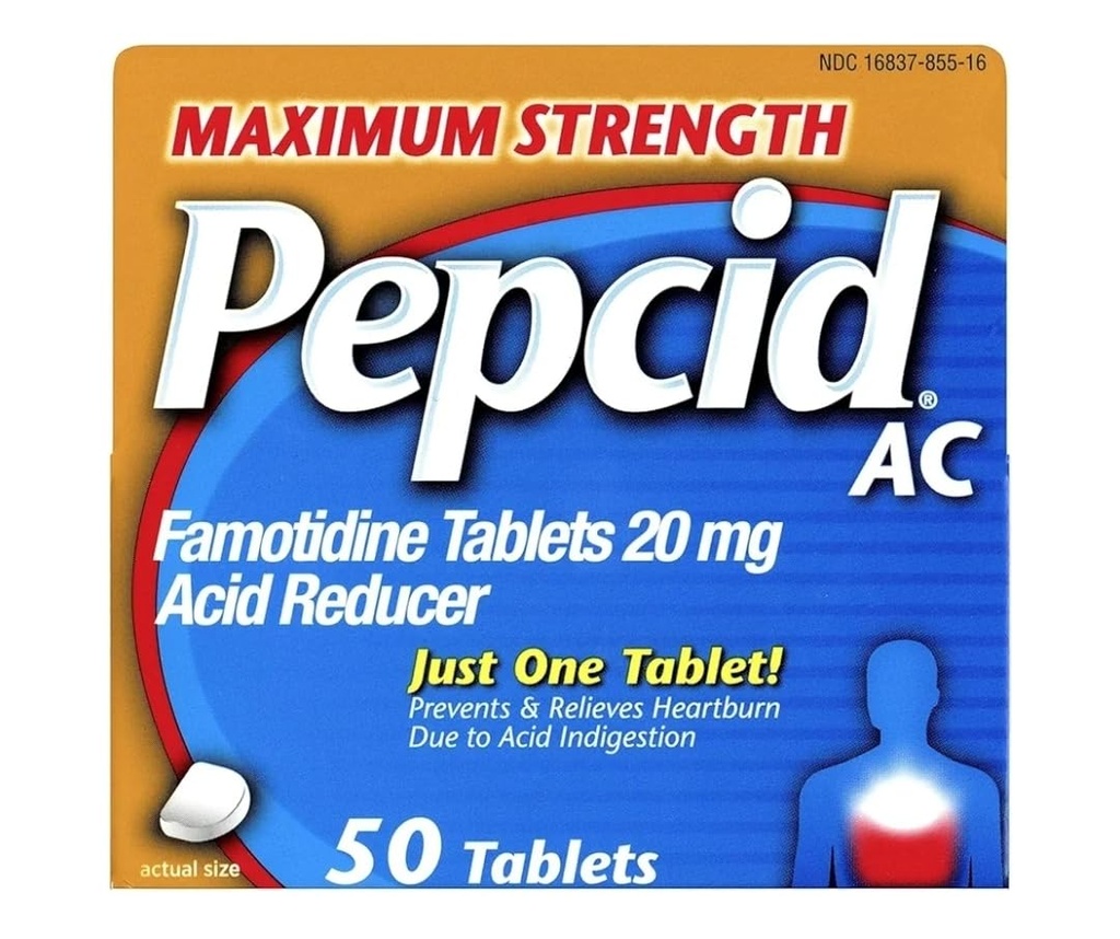 Pepcid AC Acid Reducer Maximal Styrka tabletter, 100-Count