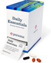 Persona Nutrition Daily Essentials Multivitamin Pack för kvinnor och män (28 Pack) - Inkluderar Omega 3 med gurkmeja, kalcium, vitamin D & komplett vuxen multivitamin