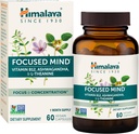 Himalaya fokuserade sinne med Ashwagandha, Bacopa & L-Theanine för fokus, energi och uppmärksamhet, 60 kapslar, 1 månads leverans, Vegan, Gluten Free