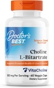 Läkarens bästa kolin L-Bitartrate (VitaCholine), stöder prenatal hälsa och leverfunktion, icke-GMO, Gluten Free, Soy Free, Vegan 60 Veggie Caps