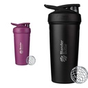 BlenderBottle 24-Ounce Stainless Steel Shaker Cups med Wire Whisk, Plum och Black