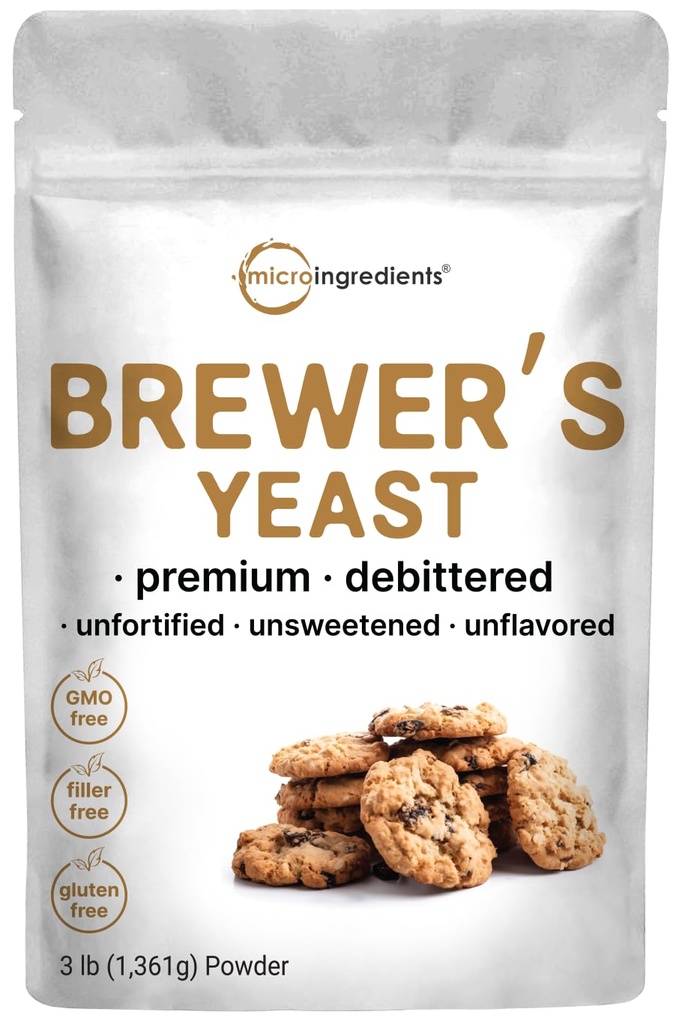 Brewers Yeast Powder for Lactation, 3lbs (90 portioner) | Debittered Brewers Yeast for Breastfeeding Support | Great for Lactation Cookies & Tea | Rich Vitamin B Complex & Protein Source | Non-GMO