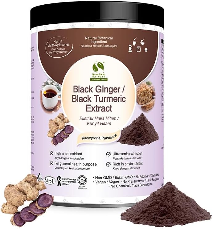 Bionutricia Black Ginger Extract Powder | Rent standardiserat Extract | Energy & Stamina | 1,76 Oz (50g)