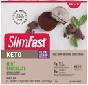 SlimFast Keto Fat Bomb Snack Cup, Mint Chocolate, Keto Snacks for Weight Loss, Low Carb med 0g Added Sugar, 14 Count Box (Packaging May Vary)