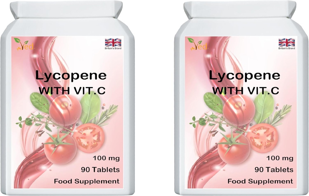 Ved Lycopen Supplement | 100mg 90 tabletter (Pack of 2)