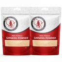 Red Panax Ginseng Powder med naturliga Ginsenosides (16 oz) - Stöder hälsosam energi, vitalitet, humör och mer, koreanska Panax Ginseng Root Powder för smoothies, kaffe eller drycker (2 paket)