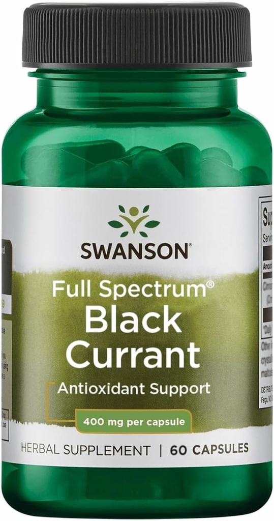 Swanson Full Spectrum Black Currant 400 Milligram 60 kapslar