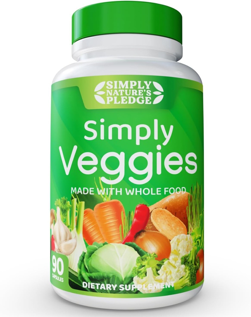 Enkelt naturens löfte - Tillverkad med Whole Food Superfoods, packad med Beta Carotene & 18 olika grönsaker - 100% Soy Free