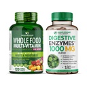 Allvarlig Wellness Whole Food Multivitamin för kvinnor - Naturliga multivitaminer, mineraler, organiska extrakt Digestive Enzymes 1000MG Bundle