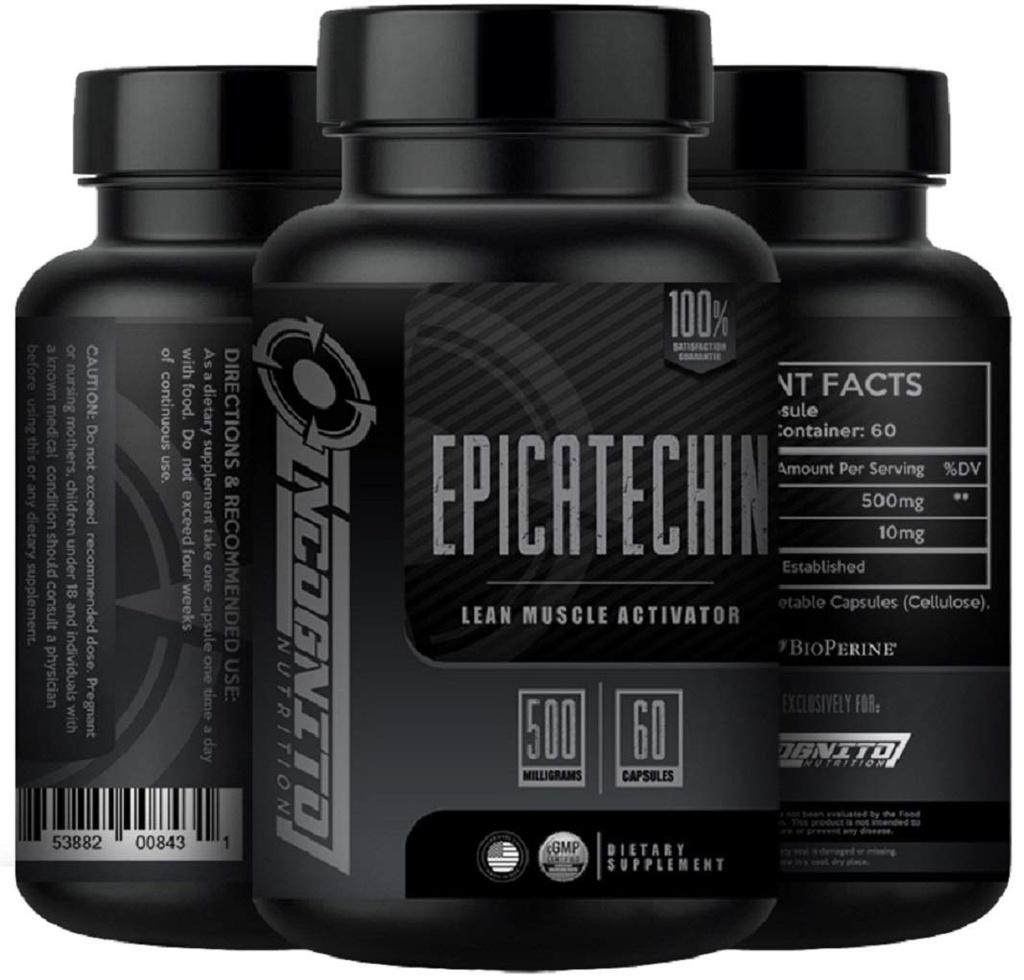 EPICATECHIN | Extra styrka | 500 MGS Per servering x 60 portioner | Hjälper till att främja mager muskel och styrka | Öka proteinsyntes | Kan minska Myostatin (1)