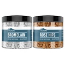 Earthborn Elements Rose HIPS & Bromelain Capsule Bundle (200 kapslar varje), Pure & Undiluted, No Additives