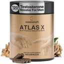 ATLAS X 10-i-1 maskulinitet Maximiser Supplement för män - Energi, styrka och vitalitet kapslar med Shilajit, Ashwagandha, Zink, Safed Musli, Tongkat Ali, Black Maca, Fadogia Agrestis, 2 månaders leverans