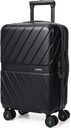 BAGSMART Bär på bagage 22x14x9 Airline Godkänd med TSA Lock, 1OO% Polykarbonat Hardside Luggage med Spinnerhjul, Hållbar Hard Shell Bär på väska 20 tum svart