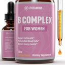 B Komplexa vitaminer för kvinnor | Hjälper till att förbättra hjärnans funktion, matsmältning, energi och mer | B Vitaminer Komplex för kvinnor | Vitamin B Komplex | B Komplexa vitaminer | B12 Komplex | 1 fl oz
