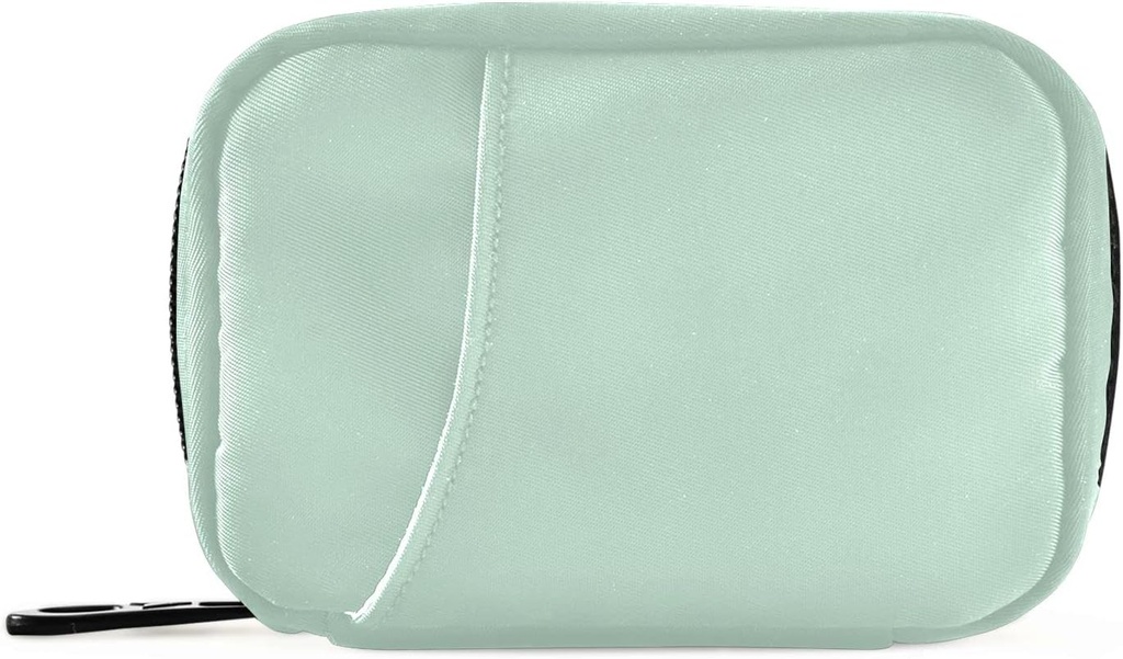 Naanle Pill Box 7 Day Pill Case Travel Pill Organizer Bag med Zipper Portable Weekly Case Compact Size för vitamin Supplement Holder, Solid Color Light Green, 4,6 x 3,14 x 1,88 tum, 0,12 kilo