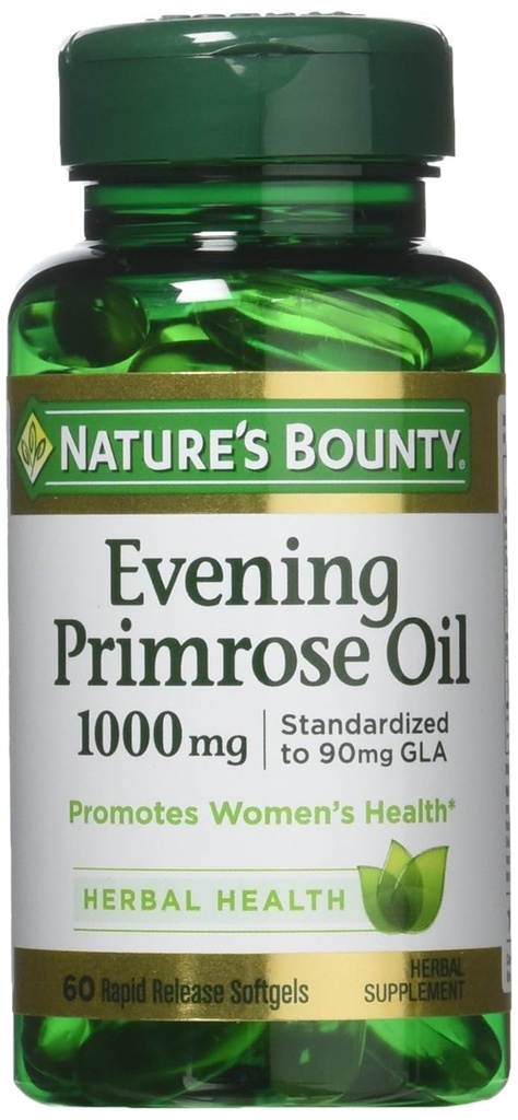 Naturens Bounty Evening Primrose Oil, 1000mg, 180 Softgels (3 X 60 Count Bottles)