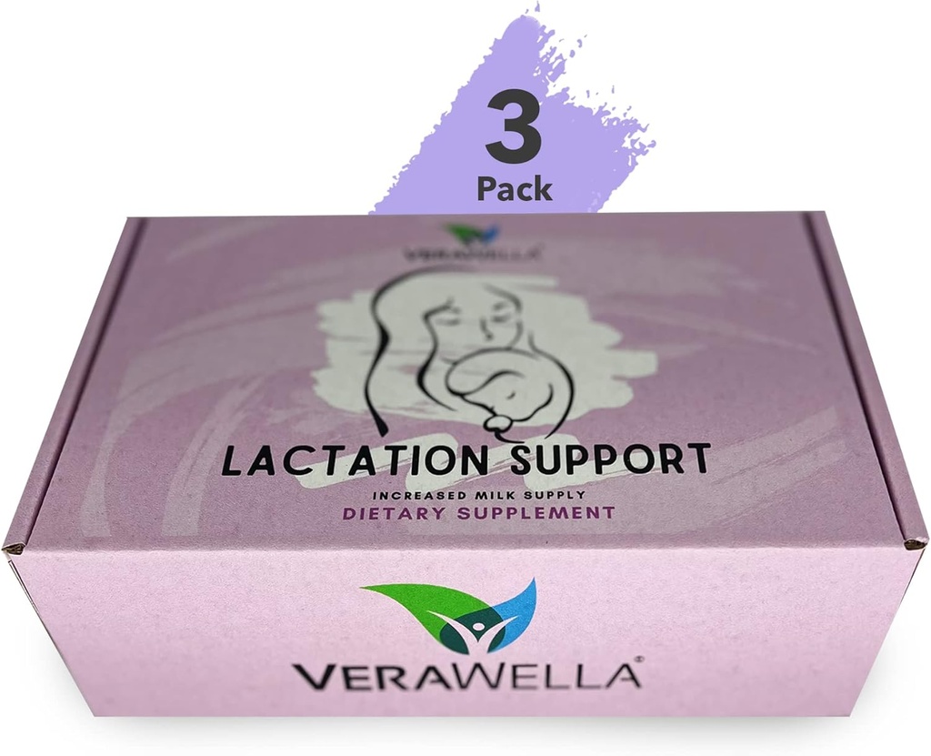 Lactation Support, Infused with Fenugreek, Fennel & Milk Thistle, Lactation Support for Increased Milk Supply, Increase Milk Supply Breastfeeding Essential, Pack of 3