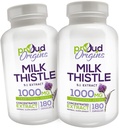 1000mg Milk Thistle hjälper till att upprätthålla hälsosam leverfunktion, optimera hälsa, snabb frisättning, glutenfria kosttillskott - 6-månaders leverans (2 paket)