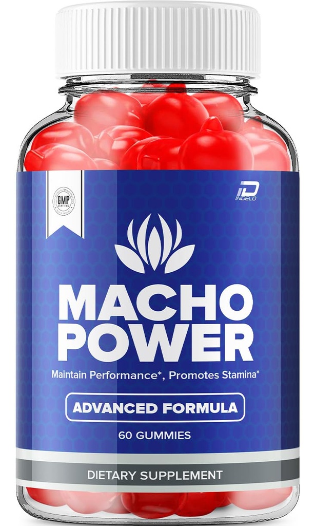 Macho Power Gummies för män - MachoPower Male Gummies All-Natural Supplement, Power Macho Gummies Reviews (1 Pack - 60 Gummies)