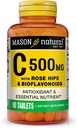 MASON NATURAL Vitamin C 500 mg, med Rose HIPS & Bioflavonoider, Immun Support & Antioxidant Formel, 90 tabletter