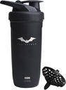Smartshake DC COMICS Reforce Stainless Steel Protein Shaker Bottle 900 ml | 30 uns - Läcktåligt skruvlock - BPA Free - Unisex - Non Insulated - Batman