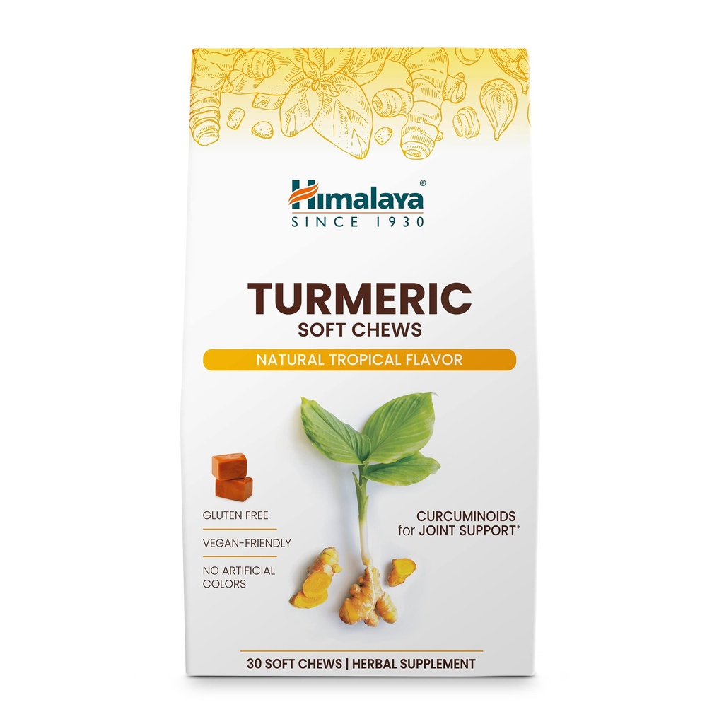 Himalaya gurkmeja Chews med Curcumin för hälsosamt gemensamt stöd, och optimal flexibilitet och rörlighet, 300 mg extrakt per servering, 30 mjuka Chews, 15 Day Supply