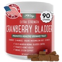 iHeartDogs Extra Strength Urinary, Bladder & Kidney Support för hundar - Cranberry, D-Mannose & Echinacea hjälper till att upprätthålla urinvägshälsa, stärker svag och inkontinent blåsa