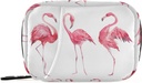 Watercolor Flamingos Pill Box 7 Day Pill Case Travel Pill Organizer Bag med Zipper Portable Weekly Case Compact Size för vitamin Supplement Holder