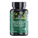PlantFusion Vegan Magnesium Glycinate Komplex 400 mg - Hög Absorption & Bioavailability - Chelated - Stöder muskelavkoppling, sömn, Cardio hälsa, stressavlastning och energiproduktion - Icke GMO