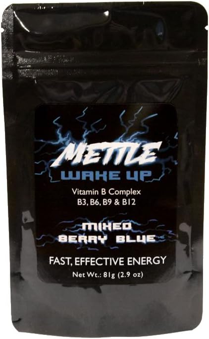 Energidryckspulver - 25 portioner | Sugar Free | 200 mg koffein - Mettle Energy Drink Mix (blandat Berry Blue)